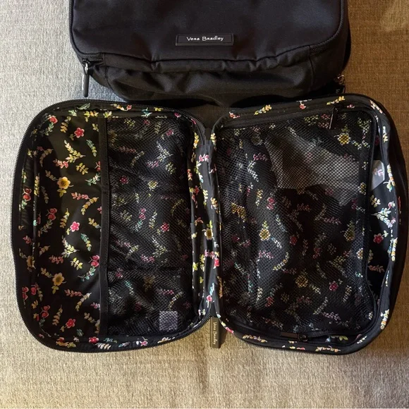 Vera Bradley 3 piece Black Toiletry & Cosmetic Bag set - Picture 5 of 11